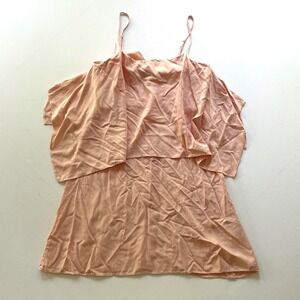 Splendid Women's XS Peach Mini Slip Dress Spaghetti Strap Layered Flowy Boho Top